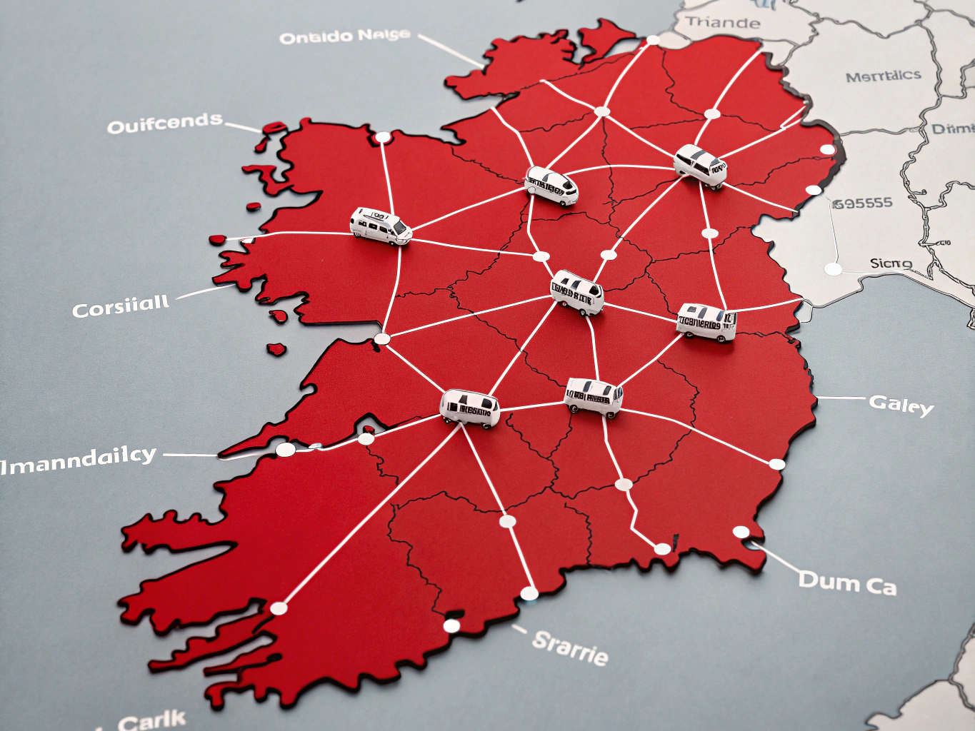 Map of Dublin and surrounding counties